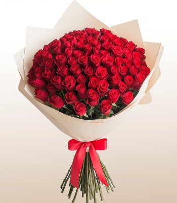  Bouquet of 50 Red Roses
